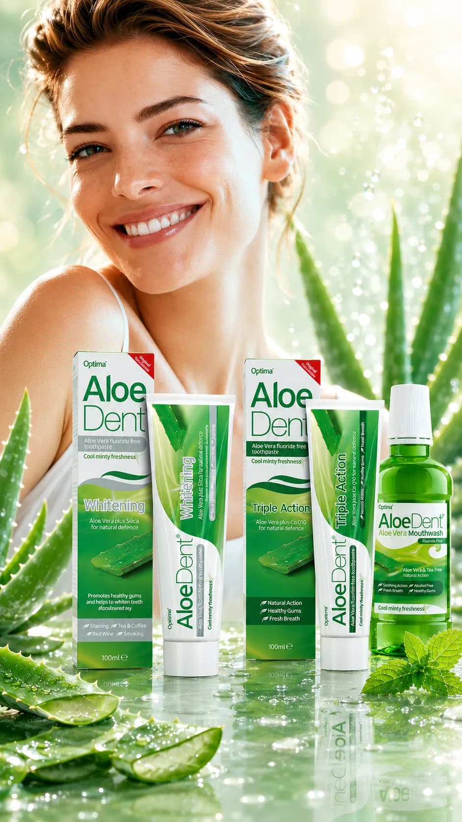 AloeDent — Aloe Vera diş macunu ve ağız bakım suyu ürünleri
